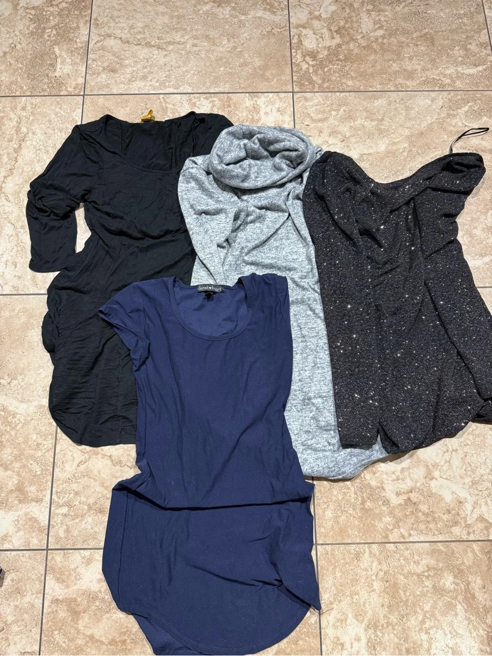 Mixed Women's Tops Bundle - Black, Navy, Gray, Charcoal Sparkle